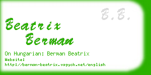 beatrix berman business card